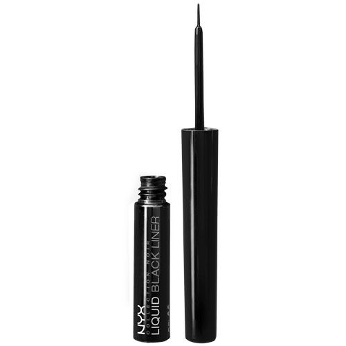 Delineador Preto pincel aplicador fino NYX